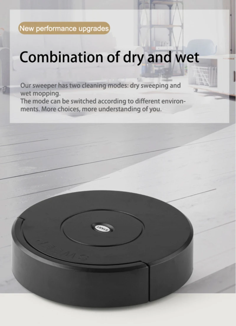 

Low Repeatability Cleaning Robot Cleaner Charge Low Noise Multi-clean Mode Intelligent Sweeping Robot Mop Sweeper