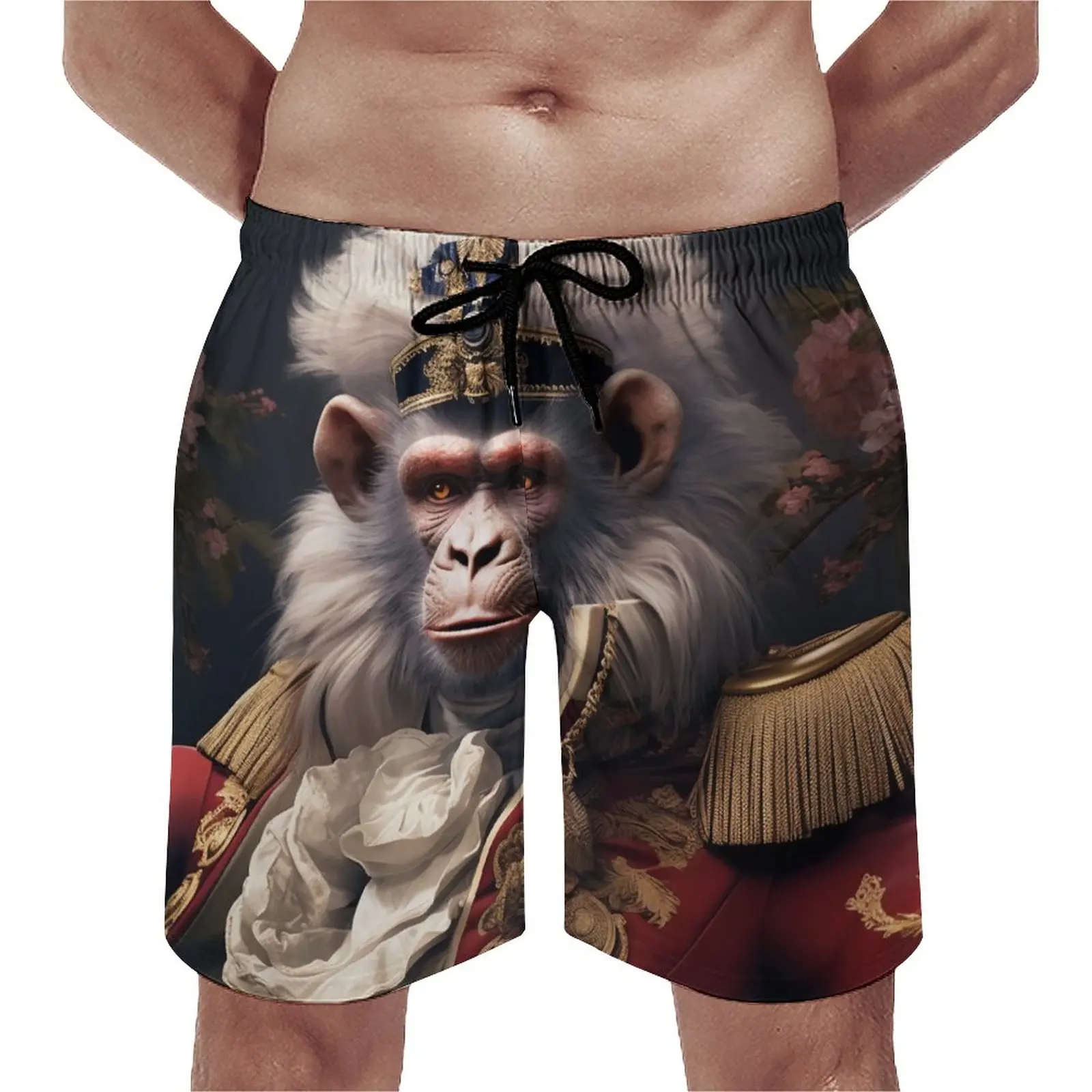 

Шорты с рисунком обезьяны, летние Потрясающие портреты, спортивные пляжные шорты для серфинга, удобный дизайнерский купальник