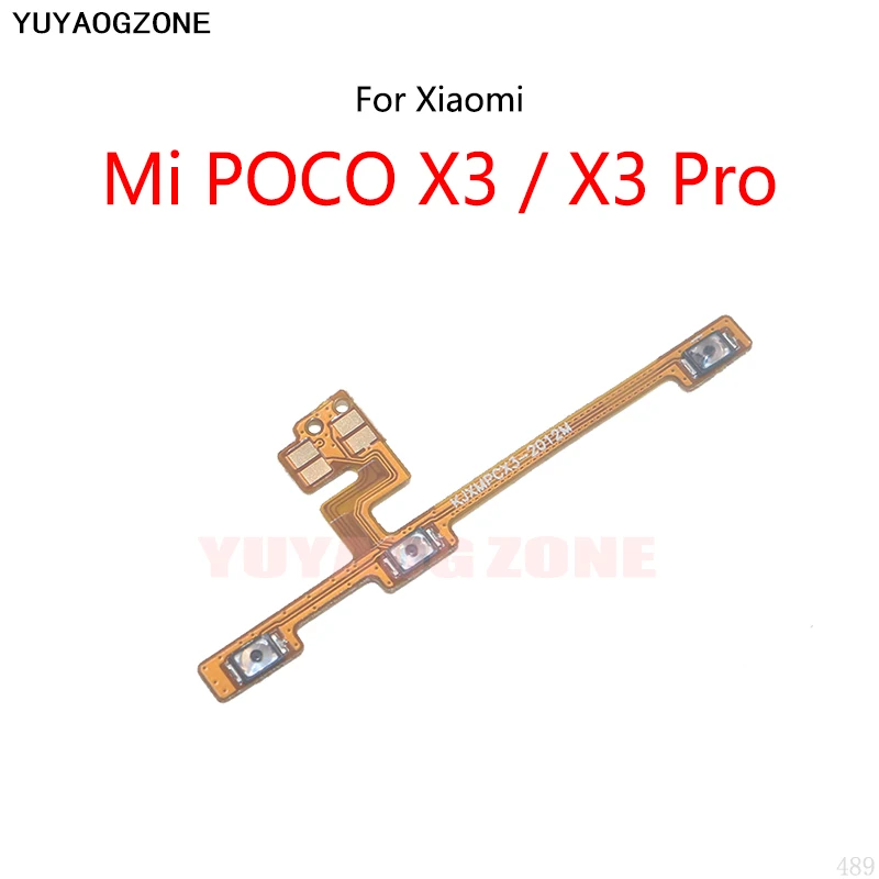 

10 шт./лот для Xiaomi Mi POCO X3 Pro Pocophone Кнопка питания переключатель громкости кнопка отключения звука вкл./выкл. Гибкий кабель