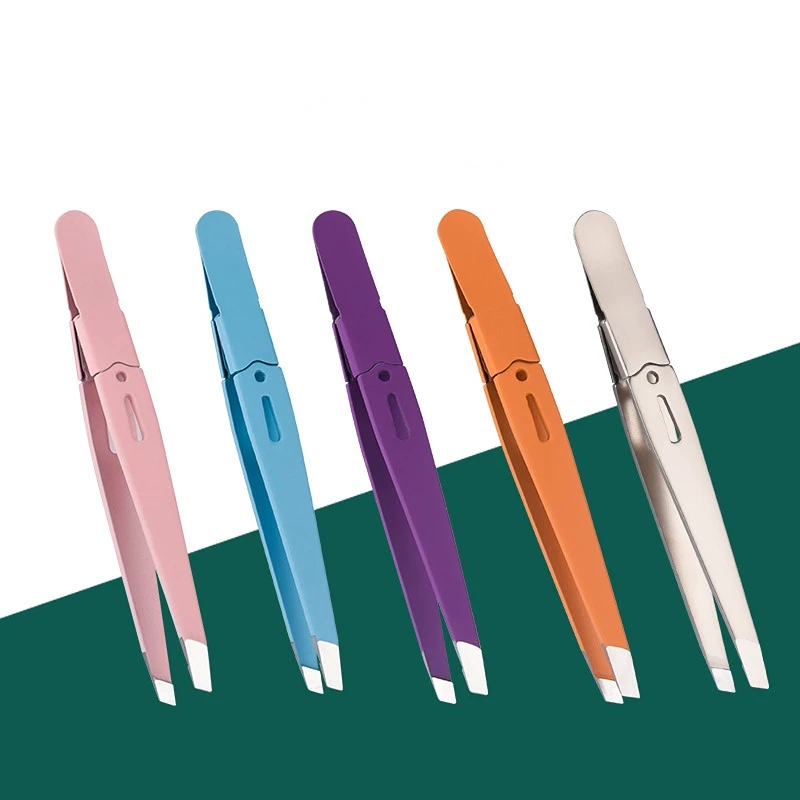 Пинцет для бровей красочные волосы красивые тонкие Съемник из нержавеющей стали