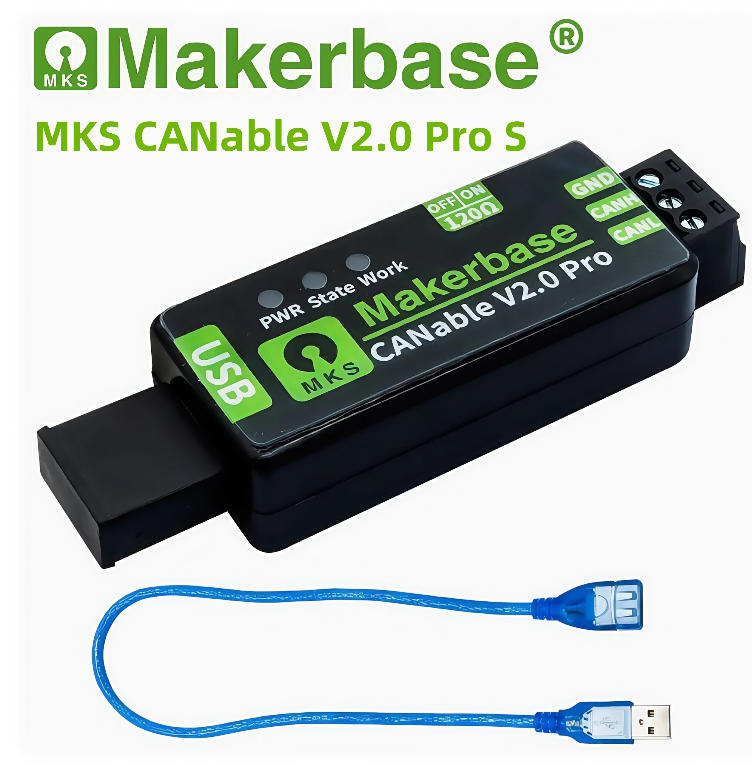 

Makerbase MKS CANable V2.0 S V2.0 Pro S CANable 2.0 S CAN Analyzer Адаптер USB-CAN с защитным корпусом