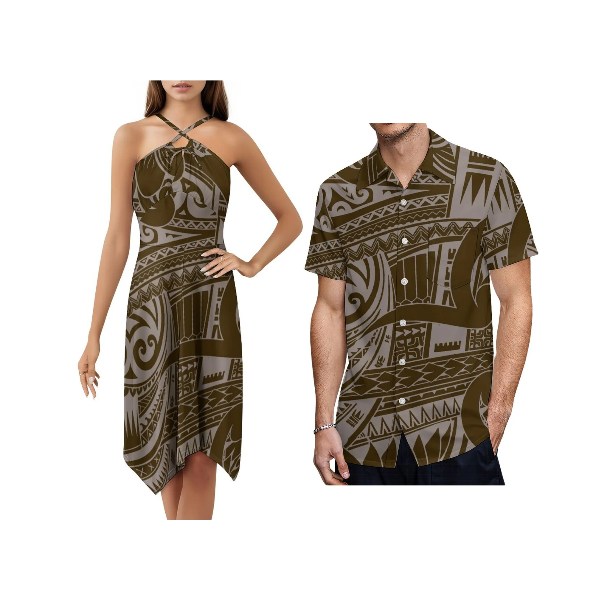 Женское платье Samoa Islands на заказ легкое и удобное летнее полинезийский подол