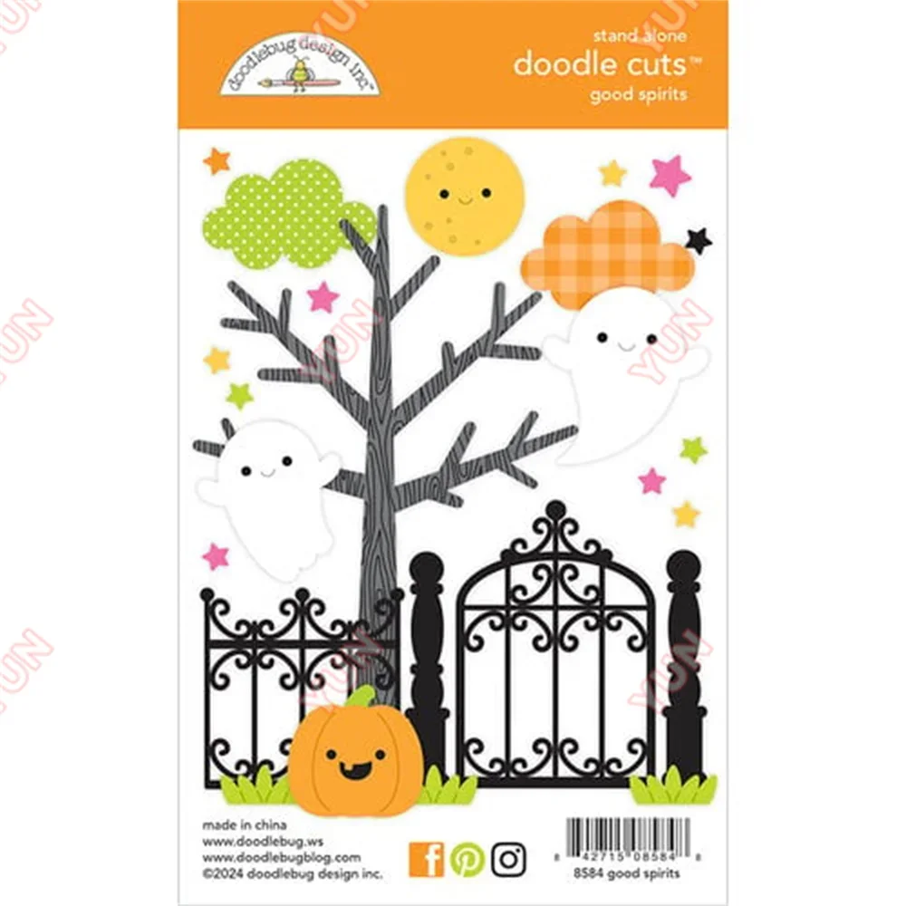 Силиконовые штампы сделай сам для Хэллоуина с надписью Good Spirit тыквой латте бу