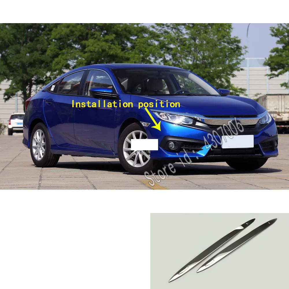 

Боковой бампер, защита углов, отделочная рама, корпус из нержавеющей стали, не натирает панель для Honda Civic 10, 2016, 2017, 2018, 2019, 2020, 2021