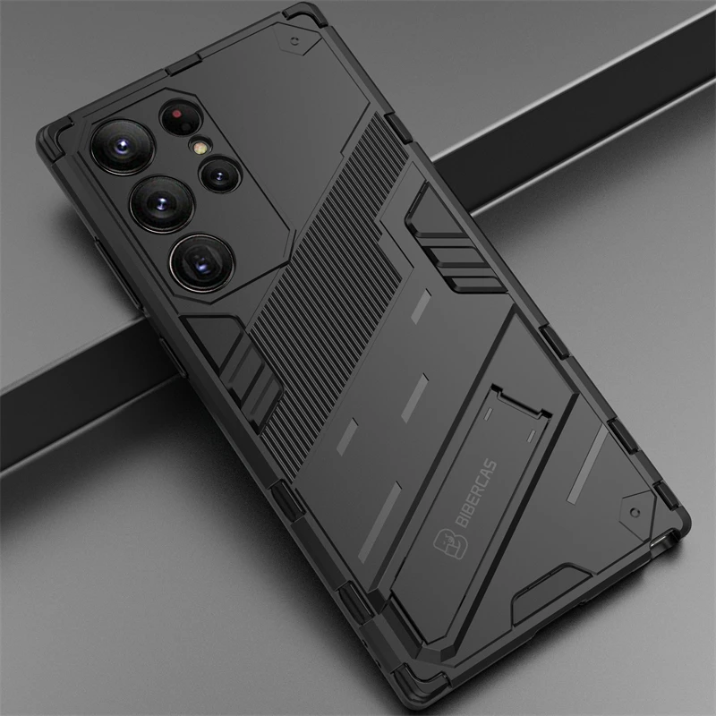 

For Samsung S23 Ultra Case Car Magnetic Stand Armor Phone Case For Samsung Galaxy S23 + Plus S 23 Ultra Shockproof Back Cover