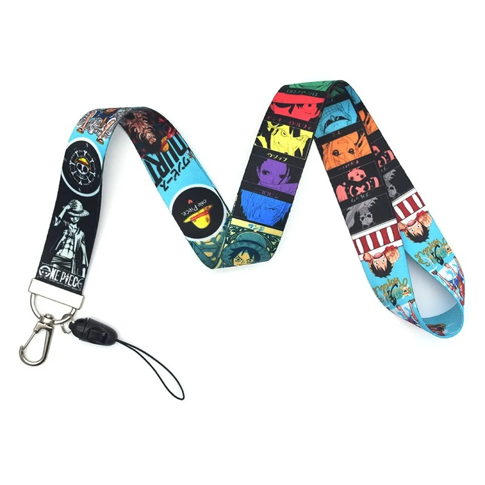 luffy keychain one piece anime trinkets accessories phone charm work id card bag backpack lanyard cartoon women jewelry men gift free global shipping