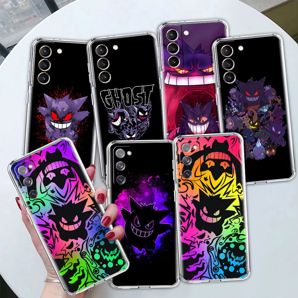 

Pokemon Gengar Clear Case For Samsung Galaxy S22 S20 FE S21 S10 S9 Plus Note 20 Ultra 10 Lite Transparent Phone Shell