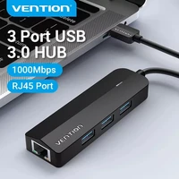 vention usb ethernet adapter 1000mbps usb 3 0 to rj45 hub with micro usb charger port for macbook network hard usb splitter