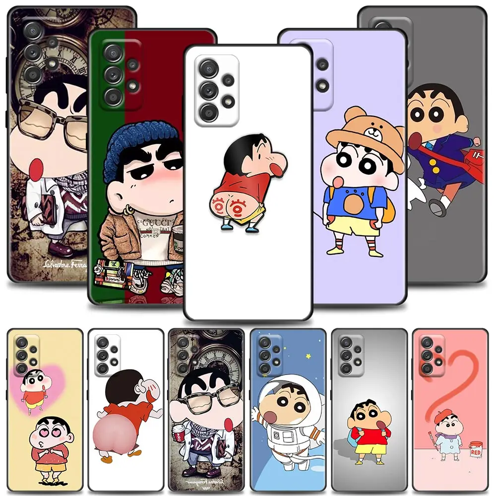 

Crayon Shin-chan BANDAI Phone Case for Samsung A01 A02 A03s A11 A12 A13 A21s A22 A31 A32 A41 A42 A51 4G 5G Case Fundas Coques