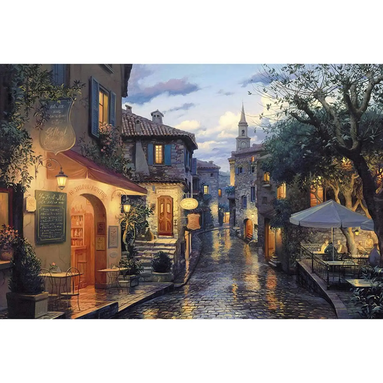 

5D Diamond Painting Street After Rain in Europe Full Drill by Number Kits for Adults, DIY Diamond Set Arts Craft a0060