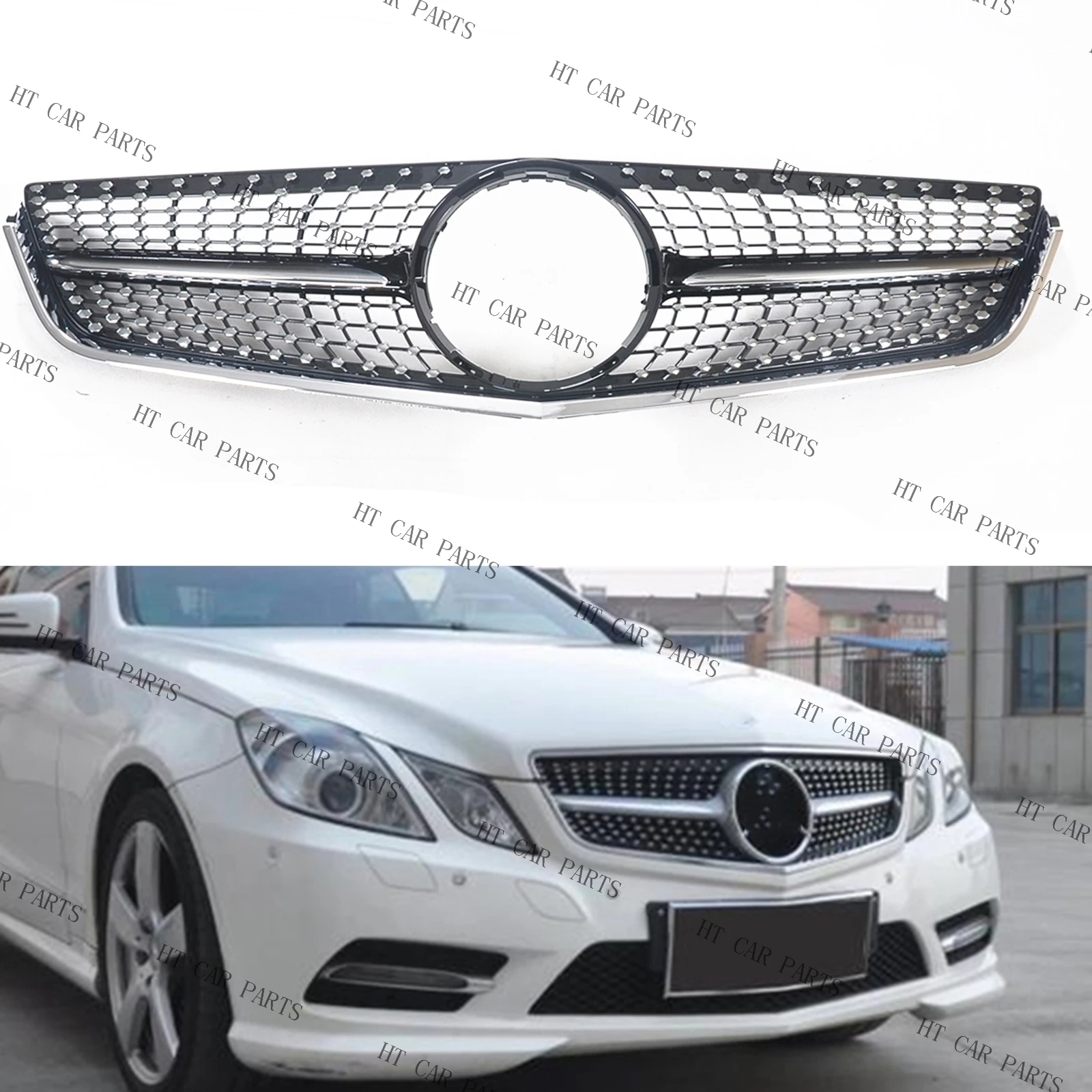 

Решетка для переднего бампера Mercedes Benz E Class Coupe 2009-2013 W207 C207 AMG, 1 шт.