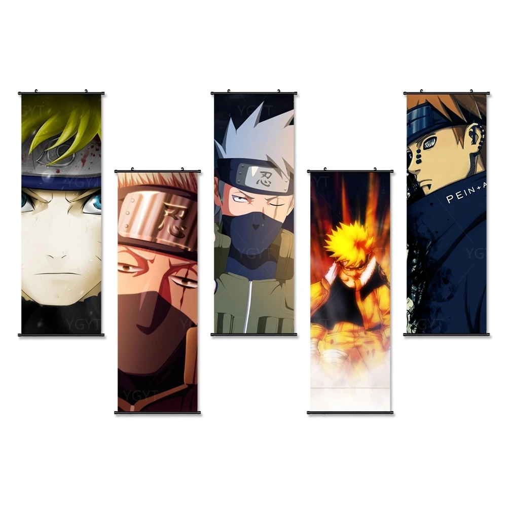 

Hanging Painting Poster Scroll Anime Naruto Canvas Kakashi Kaki Sasuke Itachi Character Bandai HD Prints Wall Artwork Home Decor