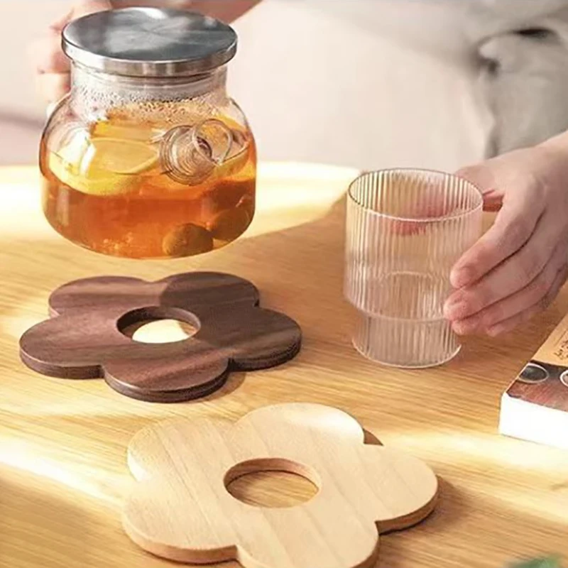 Подставка из орехового дерева для бревен Декор ресторана массива Термостойкая