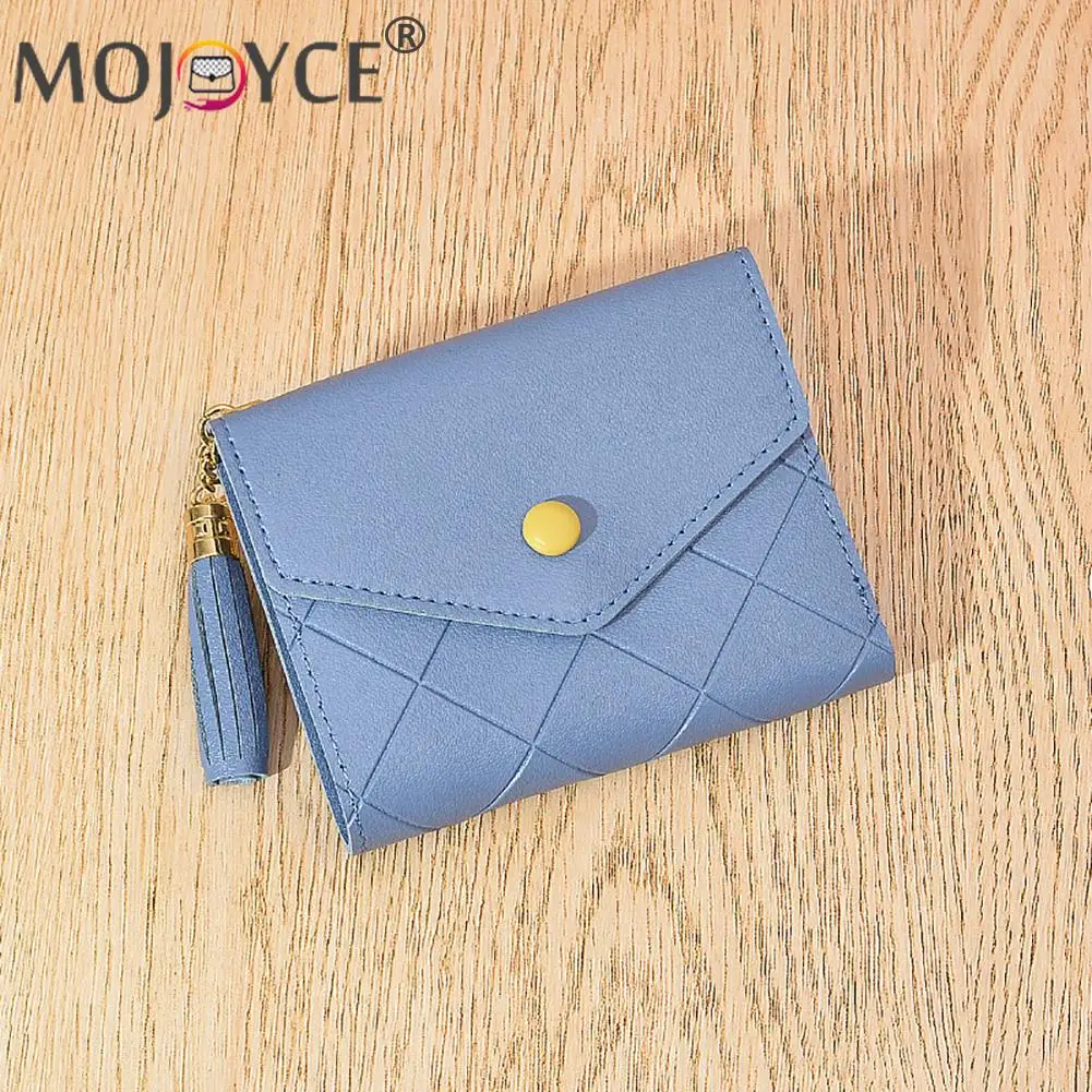 Портативный Женский маленький кошелек из искусственной кожи модный клетчатый