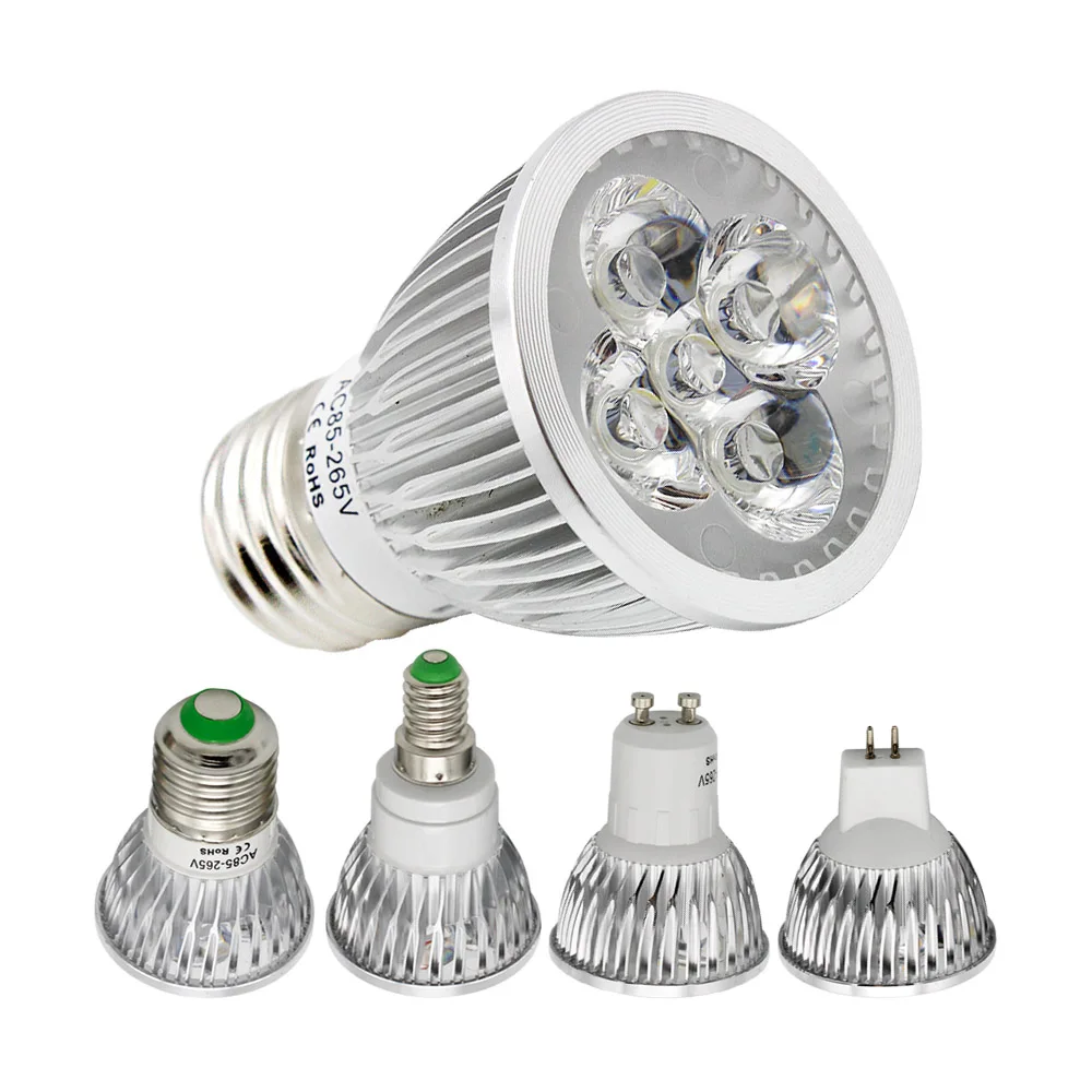 

E27 LED Light Bulb MR16 E14 GU10 Spotlight Dimmable 3W 4W 5W Lampada LED Bulb Luz AC85~265V DC 12V Candle Ampoule Home Lighting
