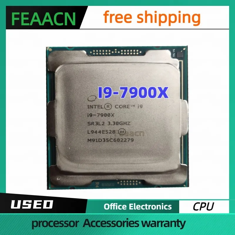 

I9 7900X CPU SR3L2 3.30GHZ 10 core 14nm 13.75MB 140W LGA 2066 processador cpu i9 7900X
