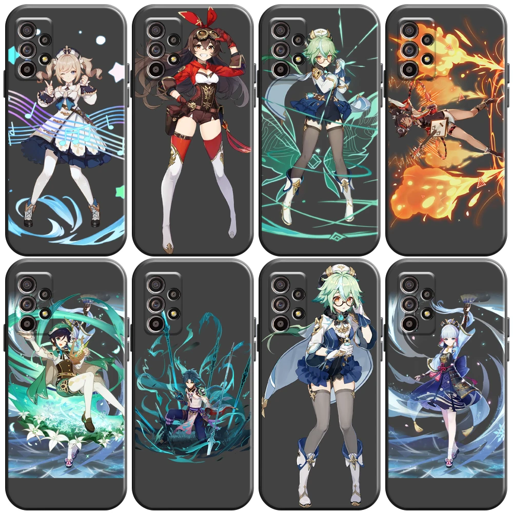 

Genshin Impact Project Game Phone Case For Samsung Galaxy A01 A02 A10 A10S A20 A22 4G 5G A31 Back Carcasa Funda Silicone Cover