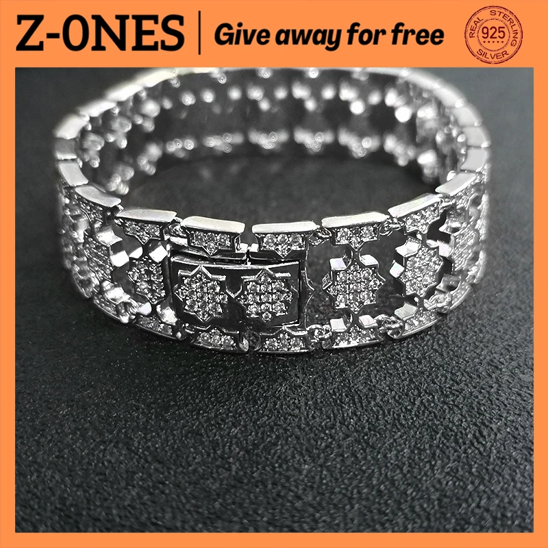 

S925 Sterling Silver Star Hollow Bracelet Simple Design Fashion High-end Luxury Brand Monaco Jewelry Women's Gift