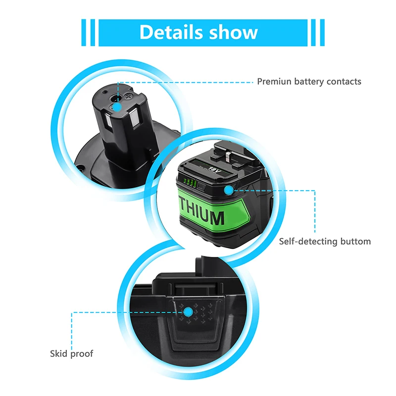 Сменный аккумулятор Powtree P108 для Ryobi 18-вольтовый один + литий-ионный 9 0 Ач большой