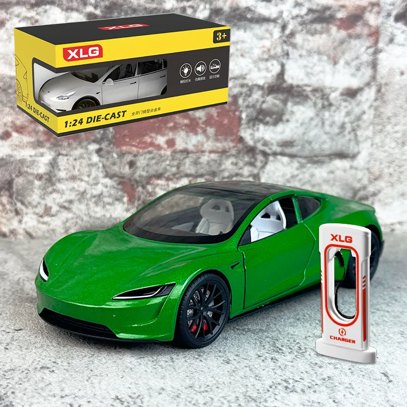Модель автомобиля Tesla ROADSTER в масштабе 1:24 модель из сплава со звуком и фотографией