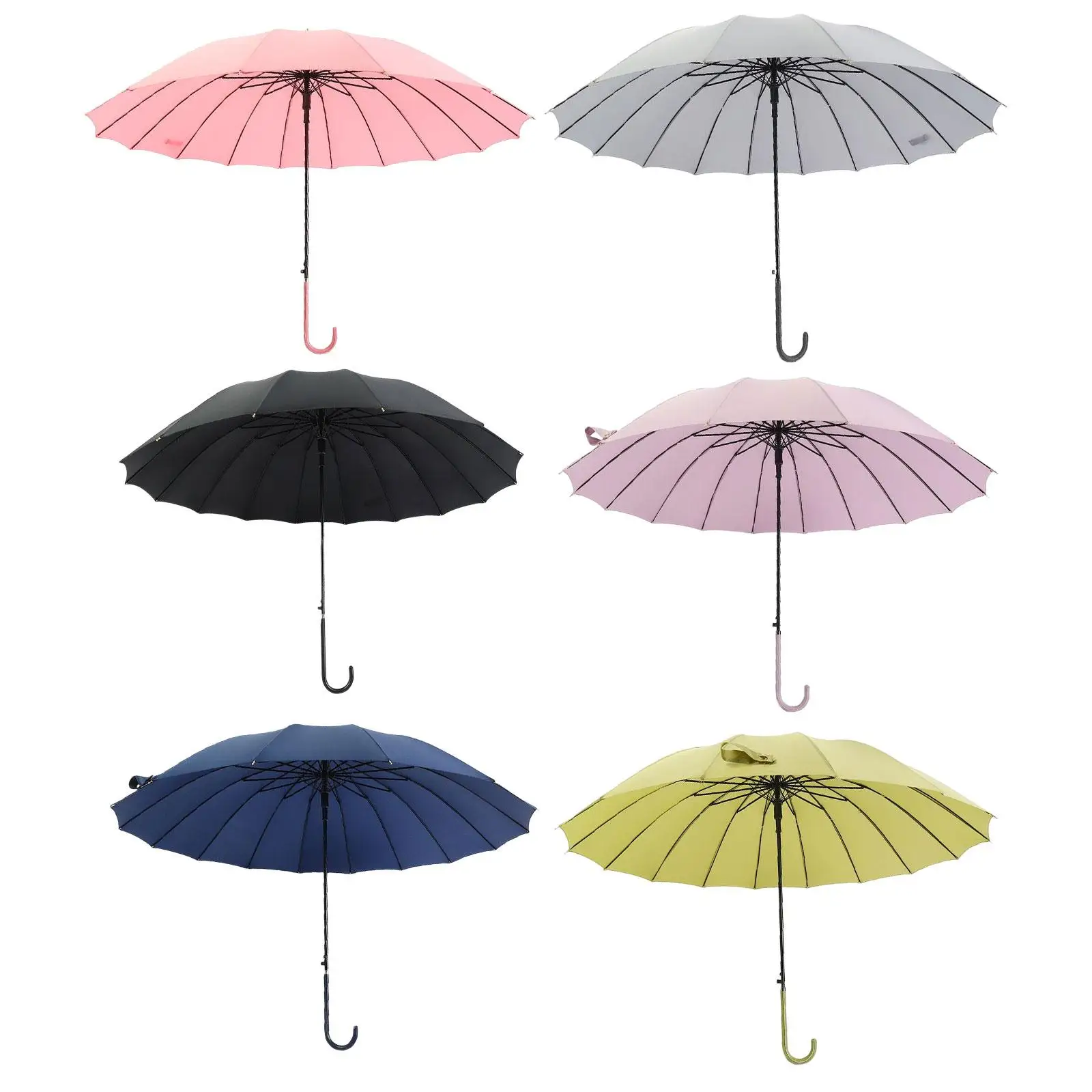 

Автоматический открытый зонт для мужчин и женщин, водонепроницаемый прямой зонт с кожаной ручкой для улицы