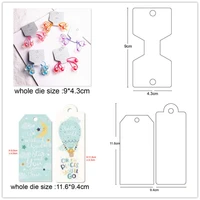 2022 new hang tag label mould frame metal cutting dies for craft making decoration festival greeting card scrapbooking