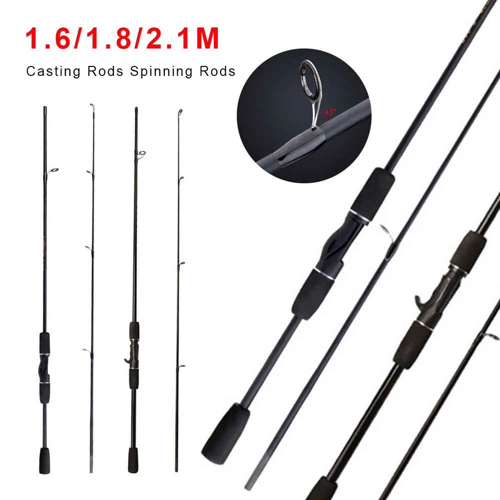 

1.68m Portable Fishing Rod Glass Fiber Lightweight Spinning Rods Baitcasting Rods EVA Grip Freshwater Saltwater Travel Tackle
