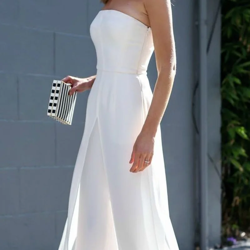 Jumpsuits Summer Clothes for Women White Strapless High Waist Patchwork Elegant Woman Jumpsuits Fashion Casual Ladies Jumpsuits