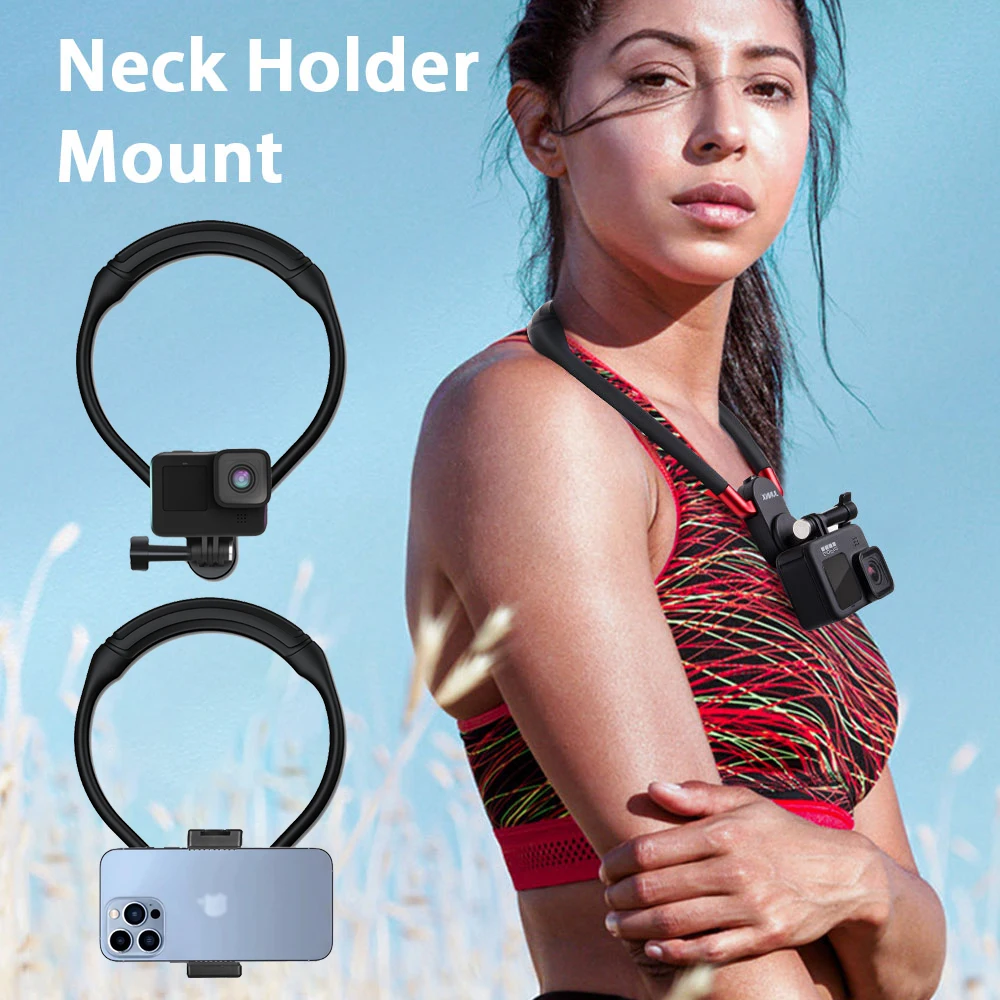 

Крепление на шею для GoPro Hero 11 10 9 силиконовый нагрудный кронштейн для смартфона Vlog Подвесная подставка Osmo Action 2 3 аксессуары для камеры