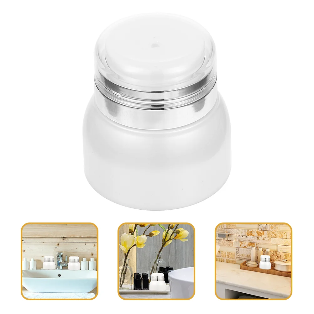 

Vacuum Cream Jar Foundation Liquid Makeup Travel Size Containers Bottles Lotion Lids Pressure Pump Toiletries Plastic Miss
