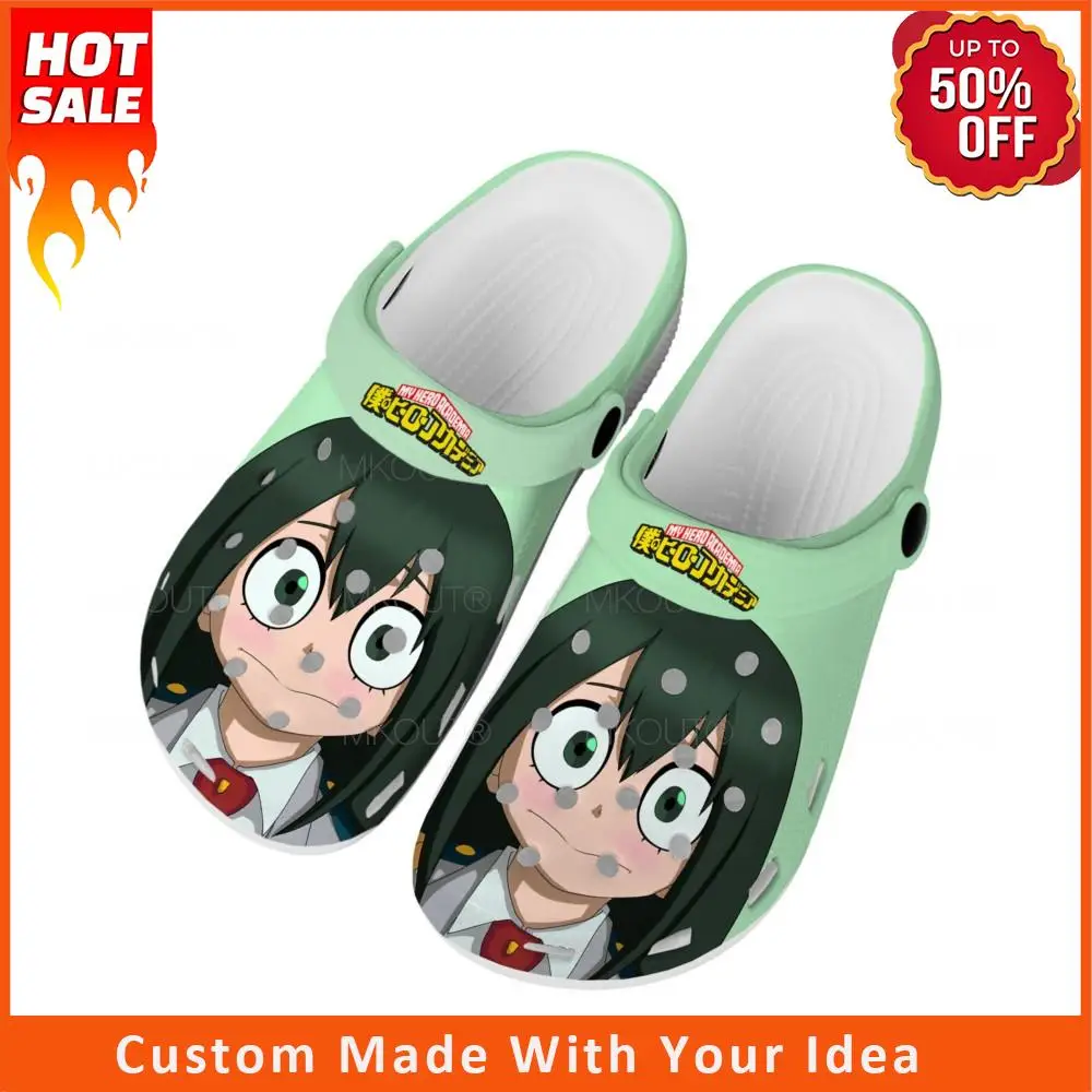 

Asui Tsuyu Anime Manga My Hero Academia Home Clogs Custom Water Shoes Mens Womens Teenager Shoe Garden Clog Beach Hole Slippers