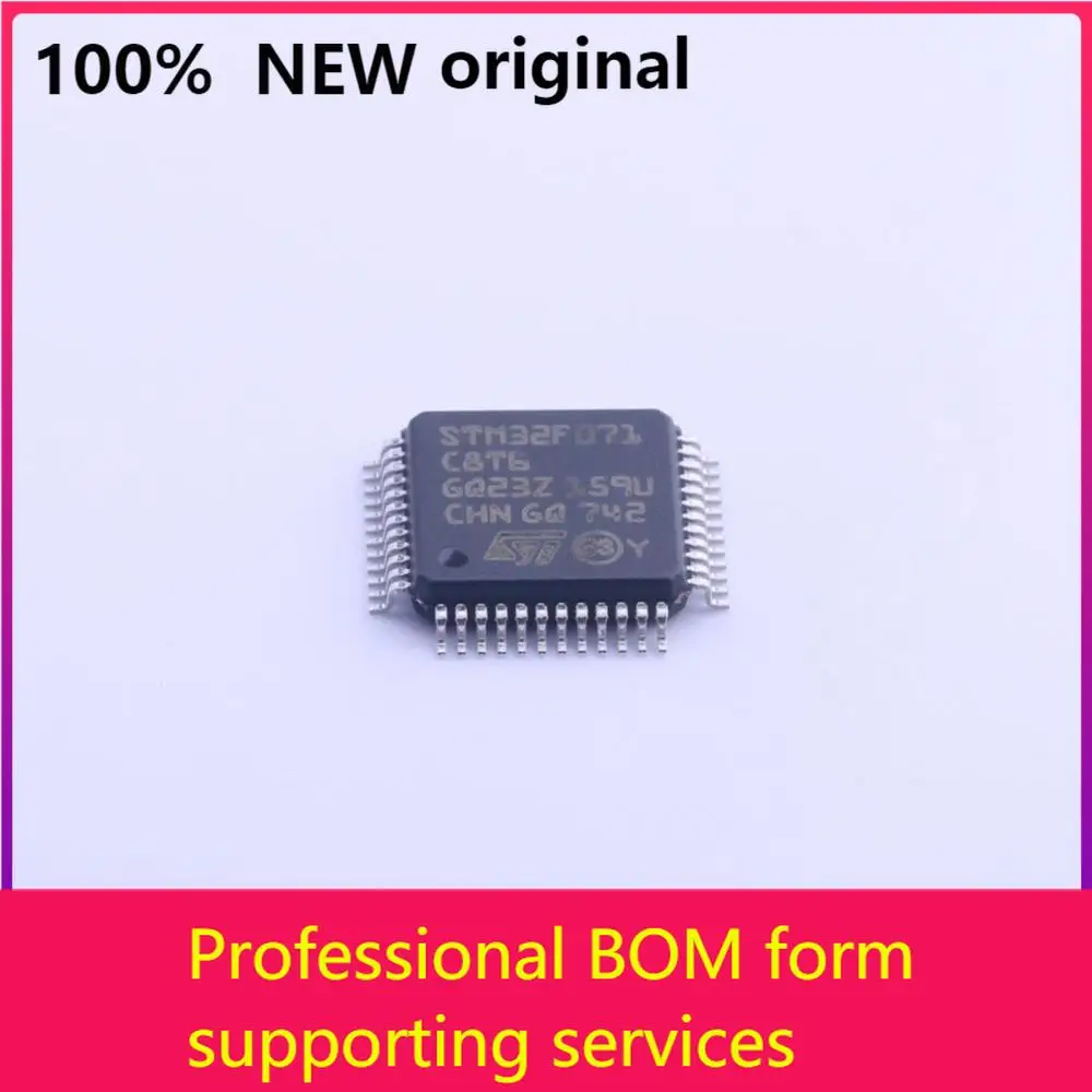 

MCU 32-разрядный GP STM32F ARM Cortex M0 RISC 64kB Flash 48-контактный LQFP Tray-лоток STM32F071C8T6 100% оригинал
