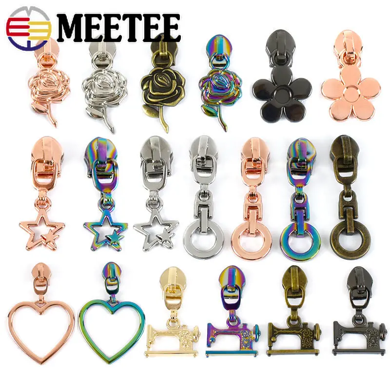 

5/10/20Pcs 5# Zipper Sliders for Nylon Zipper Tapes Bag Purse Zippers Pull Head Sewing Decorative Zip Repair Kit DIY Crafts