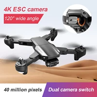 2022 new s93 drone 4k hd dual camera gps wifi fpv vision optical flow esc camera foldable rc quadcopter professional drone gift