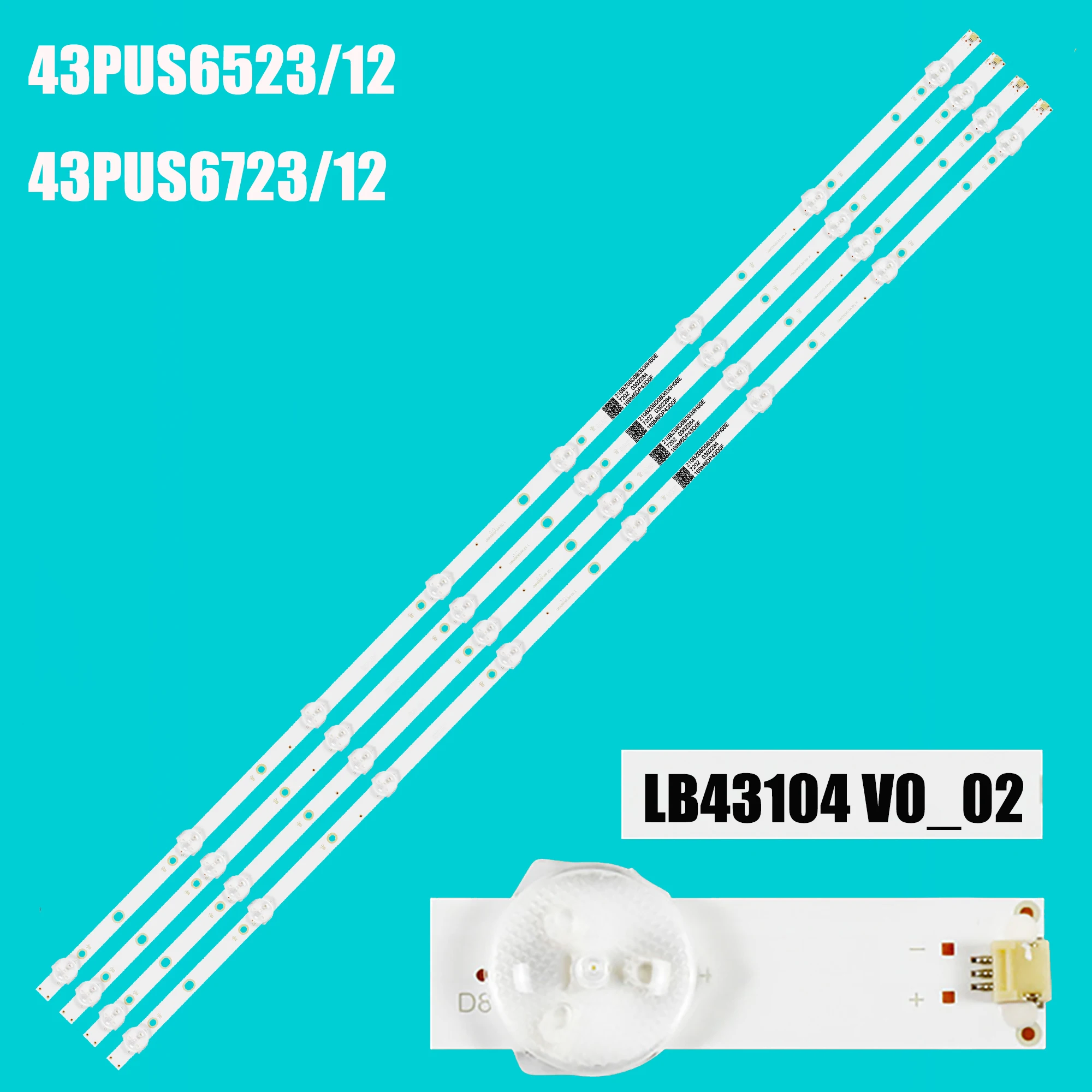 Фото Светодиодная лента подсветки для 43PUS6162/12 43PUS6412 43PUS6162/05 43PUS6412/12 43PUS6703/12 43PUS6503/12 43PUS6753/12 43PUS6262/05 №4