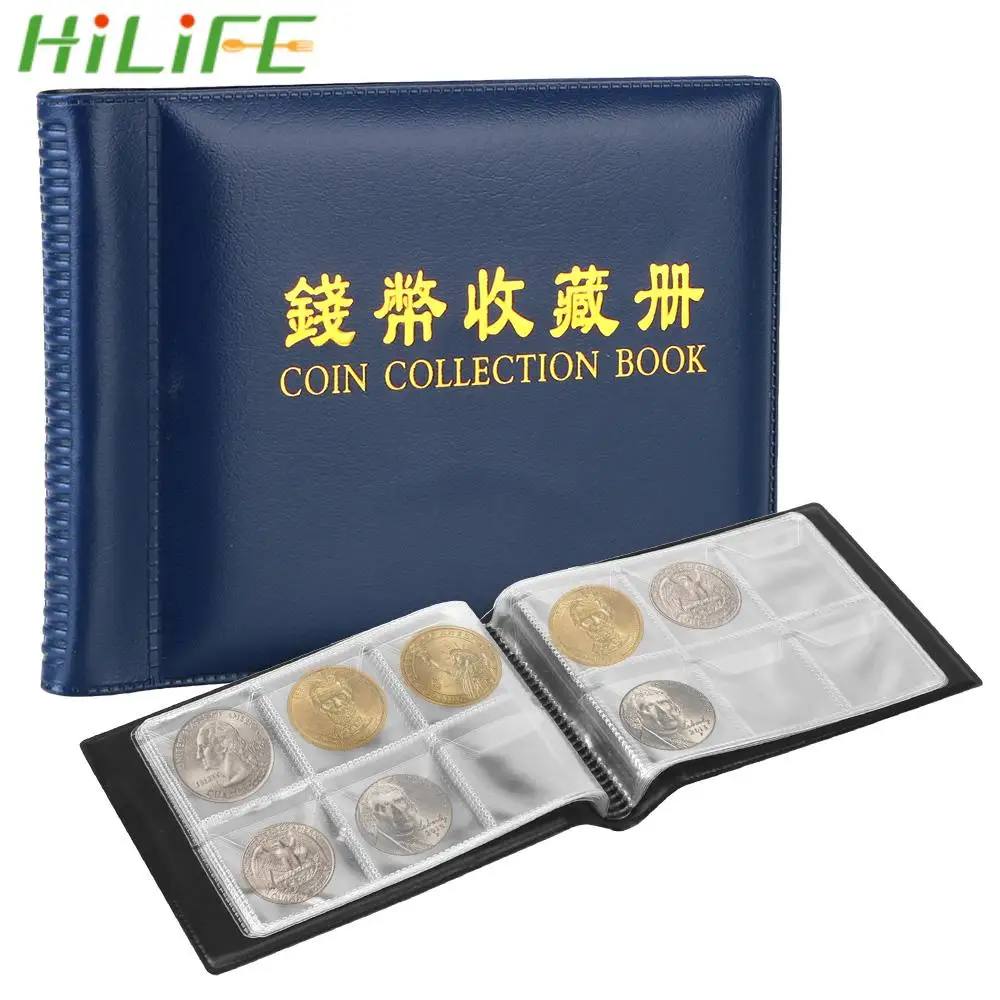 

Coin Collection Book 60 Pockets Coin Storage Bag Gifts Stamp Album For Commemorative Coin Badges Tokens Album Coin Holder Albums