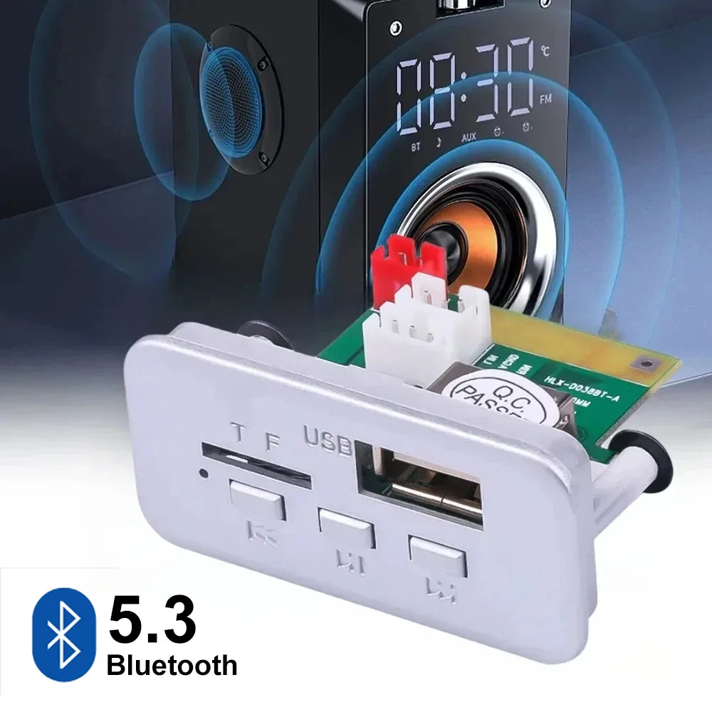 DC 12V Bluetooth 5.3 беспроводной MP3 музыкальный плеер WMA декодер плата FM радио аудио