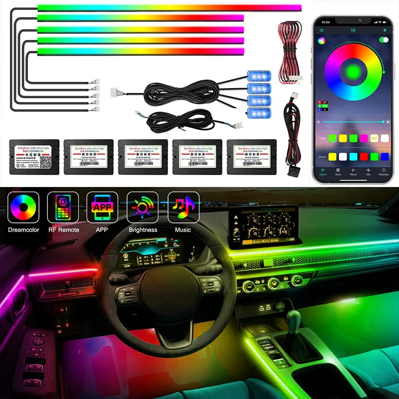 Светодиодная лампа для украшения 18 в 1 универсальная 64 RGB цветная лента