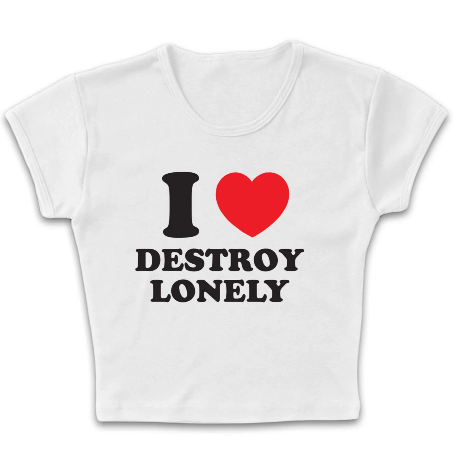 

Harajuku Aesthetic Old School Crop Tops Maiden Y2K emo O-neck Woman Belly shirts Short Fit Baby Tee Classic Print Punk T-shirt