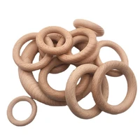 baby teether 50pcs beech wooden round wood ring 40mm diy bracelet crafts gift teething accessory nursing bangles