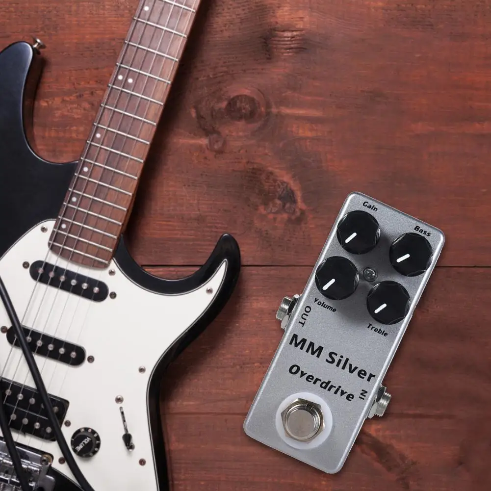 

Aluminium Alloy Sturdy MM Overdrive Mini Guitar Effector Impact Resistant Mini Guitar Effector Portable for Professional