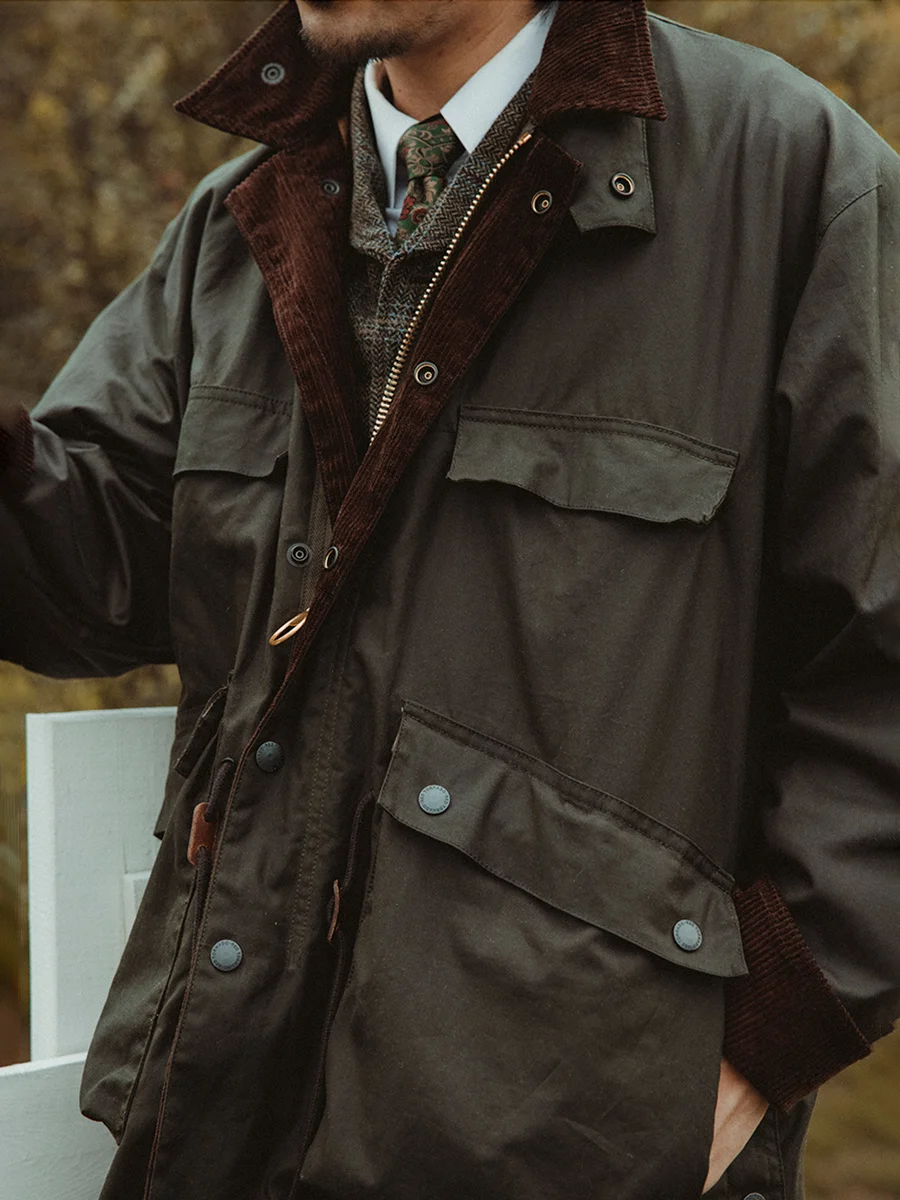 

BBR-0004 RedTornado US Big Size Super Quality Anti Crease Retro Waxed Canvas Cotton Stylish Water Proof Jacket
