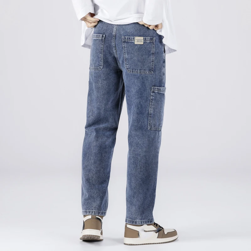 Pants Men Jeans Jean Homme Pantalon Homme Loose Baggy Wide Leg Denim Neutral High Quality Trousers Casual Male Plus Size Cozy