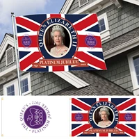 jubilee of elizabeth ii flag banner polyester with brass grommets uk flag for queen 70th anniversary 150cm x 90cm