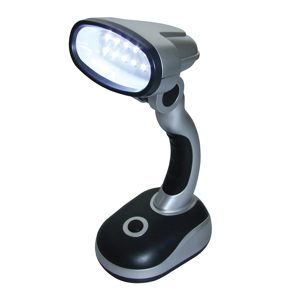 

12 LED Work Light Table Lamp Battery Operated Practical Desk Bright Camping Portable Reading