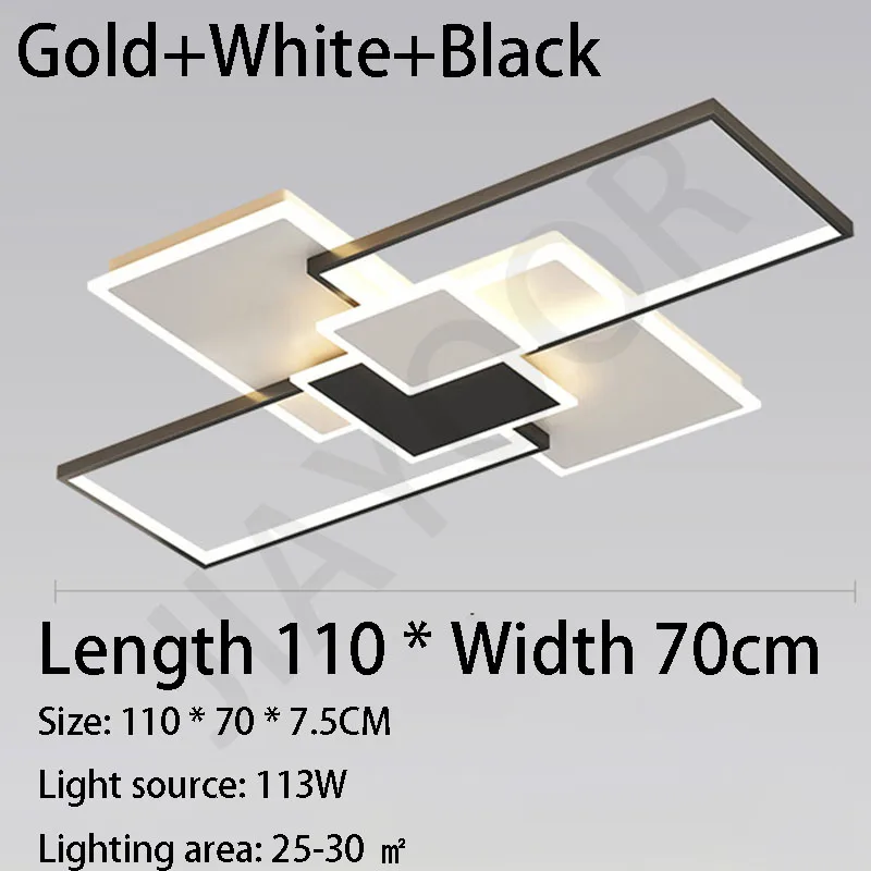 

Потолочный светильник JIAYOOR, золотой/черный/белый, LED, белый/теплый/нейтральный свет