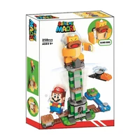 super mario toys adventure tv game topple falling tower expansion question building blocks toys bricks kids figures kid gift boy