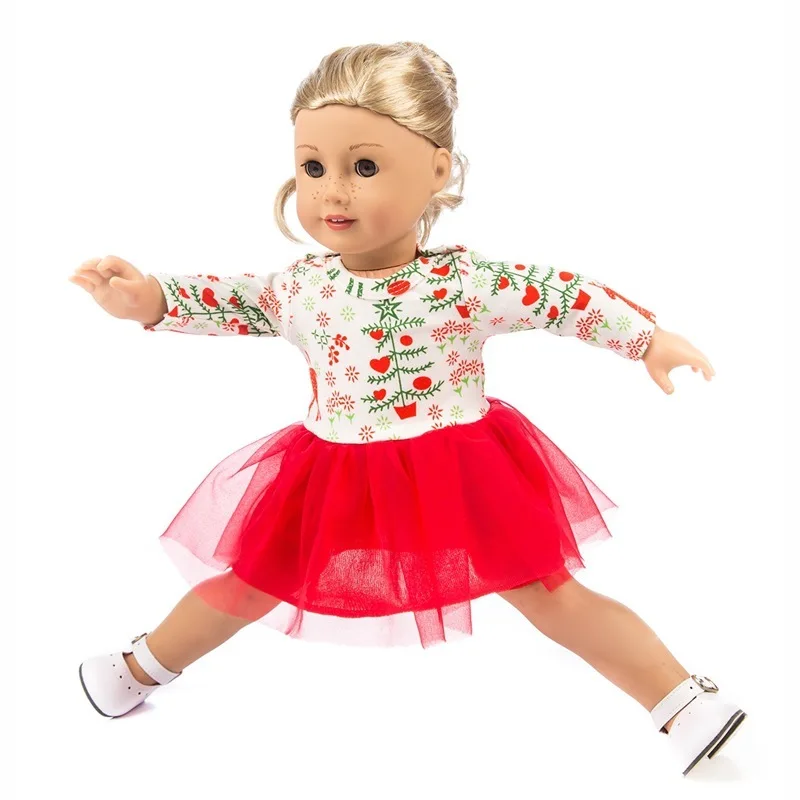 

18-дюймовое Кукольное платье, одежда, детская игра, платье, Цветочное платье, костюм
