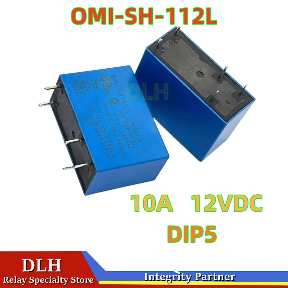 5 шт./партия, реле мощности 10 А 12 В постоянного тока