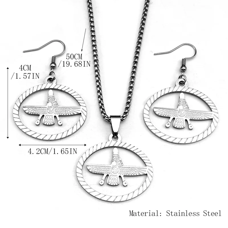 Комплект женских овальных сережек Mazda с иранскими искусственными серебряными